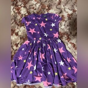 Lands' End Girls' Purple Star Print Dress
